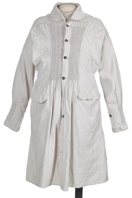 Lot 408a - A white cotton farmer's smock, circa 1900