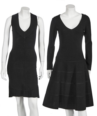 Lot 215 - An Azzedine Alaïa black rayon jersey dress, Spring-Summer 1990