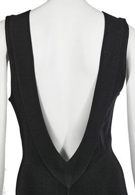Lot 215 - An Azzedine Alaïa black rayon jersey dress, Spring-Summer 1990