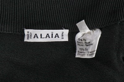 Lot 215 - An Azzedine Alaïa black rayon jersey dress, Spring-Summer 1990
