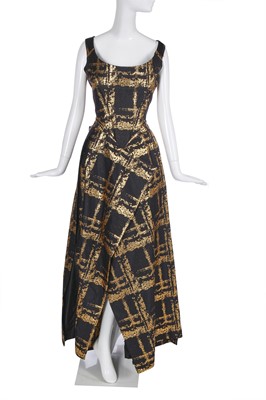 Lot 133 - A Vivienne Westwood black and gold evening gown, modern