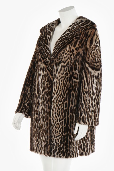 Lot 39 - An ocelot fur coat, circa 1960, unlabelled,