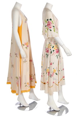 Lot 298 - Two Chloé crêpe de chine floral print dresses, early 1970s
