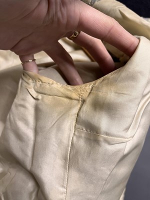 Lot 403 - A Christian Dior Iran by Marc Bohan gold and silver lamé evening coat, late 1960s-early 1970s