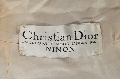 Lot 403 - A Christian Dior Iran by Marc Bohan gold and silver lamé evening coat, late 1960s-early 1970s