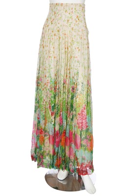 Lot 400 - A Christian Dior Iran by Marc Bohan printed chiffon skirt, 1970s