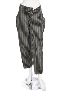 Lot 191 - A pair of Westwood/McLaren madras-striped cotton trousers, 'Pirate' collection, Autumn-Winter, 1981-82