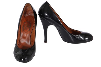 Lot 251 - A pair of rare Westwood/McLaren black patent leather 'SEX' stilettos, circa 1975