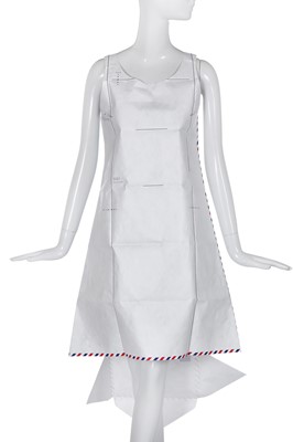 Lot 198 - A rare limited edition Hussein Chalayan Airmail paper dress, 1999