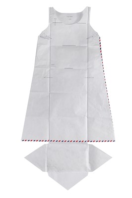 Lot 198 - A rare limited edition Hussein Chalayan Airmail paper dress, 1999