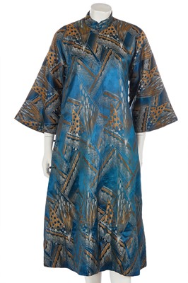 Lot 459 - A woven satin winter cheongsam, mid-1920s