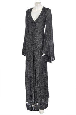 Lot 287 - A Biba black lurex dress, 1971