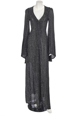 Lot 287 - A Biba black lurex dress, 1971
