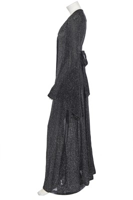 Lot 287 - A Biba black lurex dress, 1971