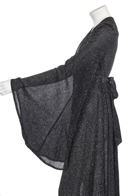 Lot 287 - A Biba black lurex dress, 1971