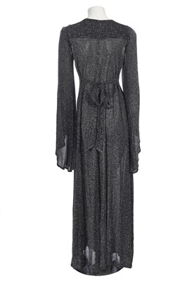 Lot 287 - A Biba black lurex dress, 1971