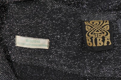 Lot 287 - A Biba black lurex dress, 1971