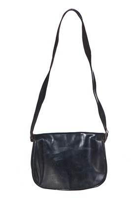 Lot 327 - A rare black patent Coronation handbag, 1953