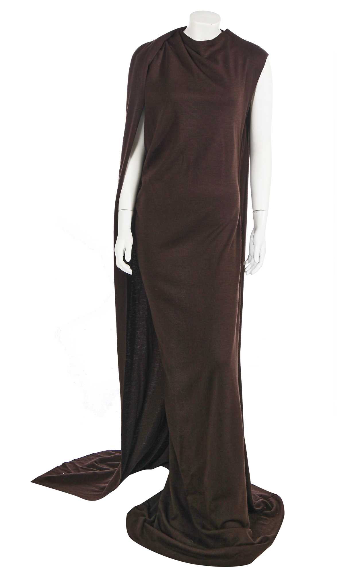 Click for high resolution Lot 40 - A Lanvin by Alber Elbaz brown jersey evening gown, Autumn-Winter 2010-11