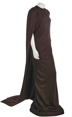 Lot 40 - A Lanvin by Alber Elbaz brown jersey evening gown, Autumn-Winter 2010-11