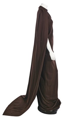 Lot 40 - A Lanvin by Alber Elbaz brown jersey evening gown, Autumn-Winter 2010-11