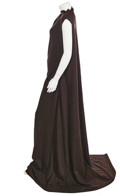 Lot 40 - A Lanvin by Alber Elbaz brown jersey evening gown, Autumn-Winter 2010-11