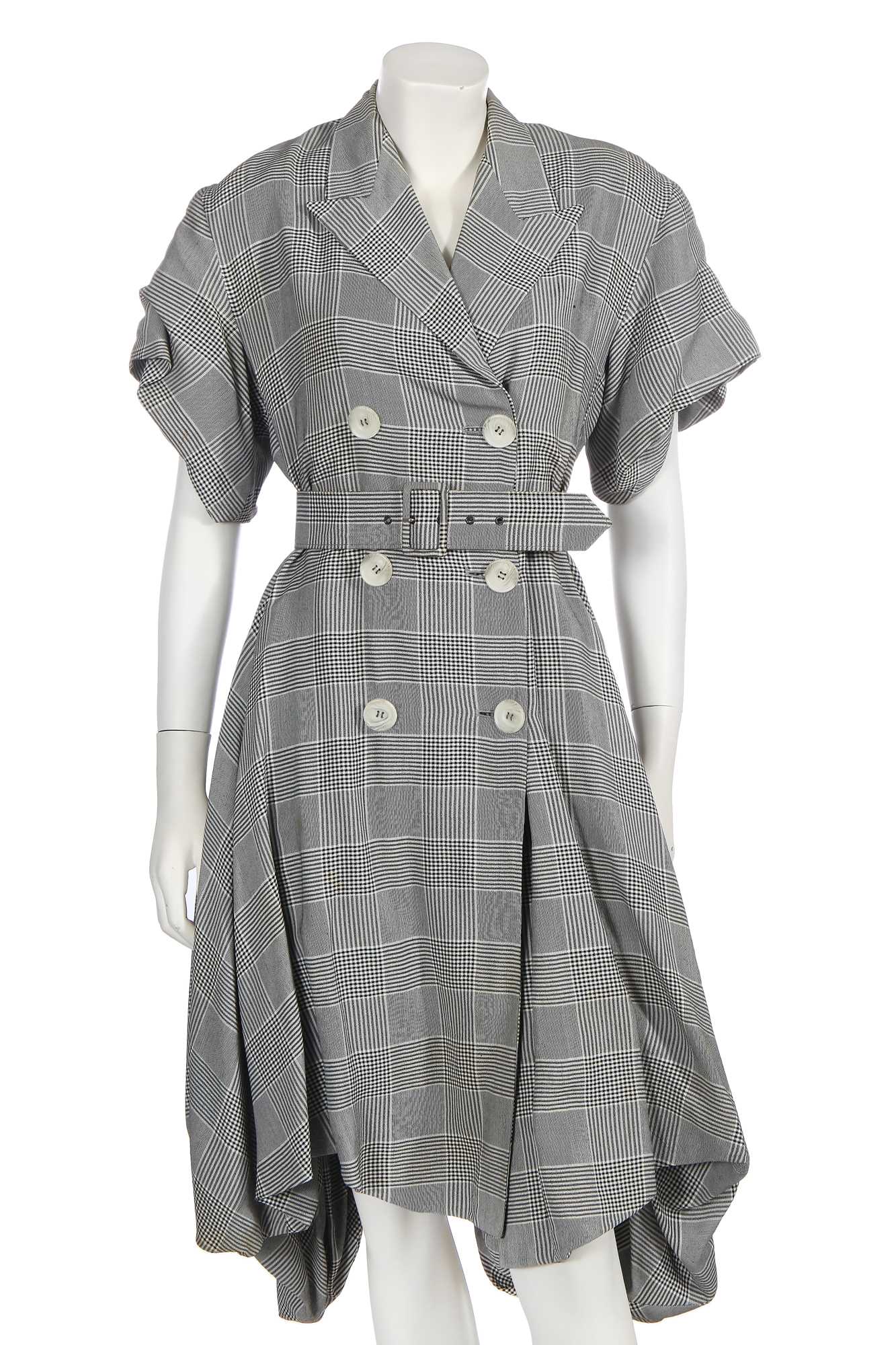 Lot 202 - A John Galliano Prince of Wales check dress,