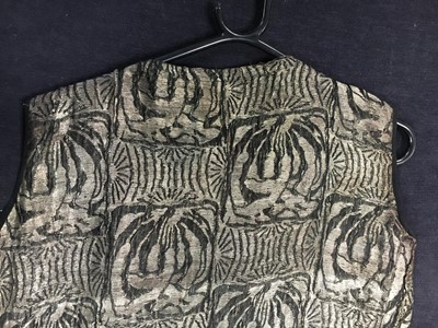 Lot 371 - A black and silver lamé flapper dress, circa 1925