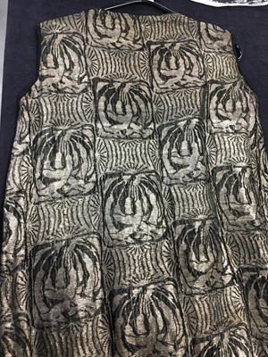 Lot 371 - A black and silver lamé flapper dress, circa 1925
