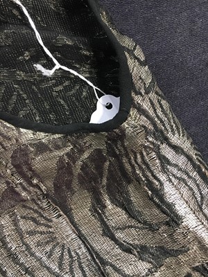 Lot 371 - A black and silver lamé flapper dress, circa 1925