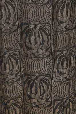 Lot 371 - A black and silver lamé flapper dress, circa 1925