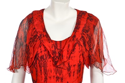 Lot 294 - A Catherine Buckley chiffon dress, 1970s