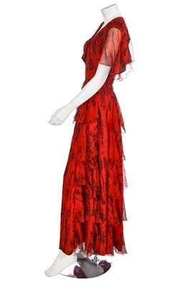 Lot 294 - A Catherine Buckley chiffon dress, 1970s