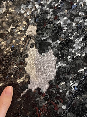 Lot 356 - A black sequin bias cut evening gown, circa 1935