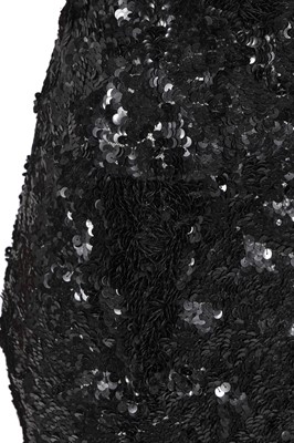 Lot 356 - A black sequin bias cut evening gown, circa 1935