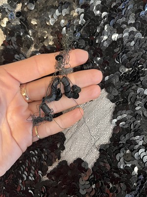 Lot 356 - A black sequin bias cut evening gown, circa 1935