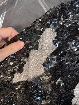 Lot 356 - A black sequin bias cut evening gown, circa 1935