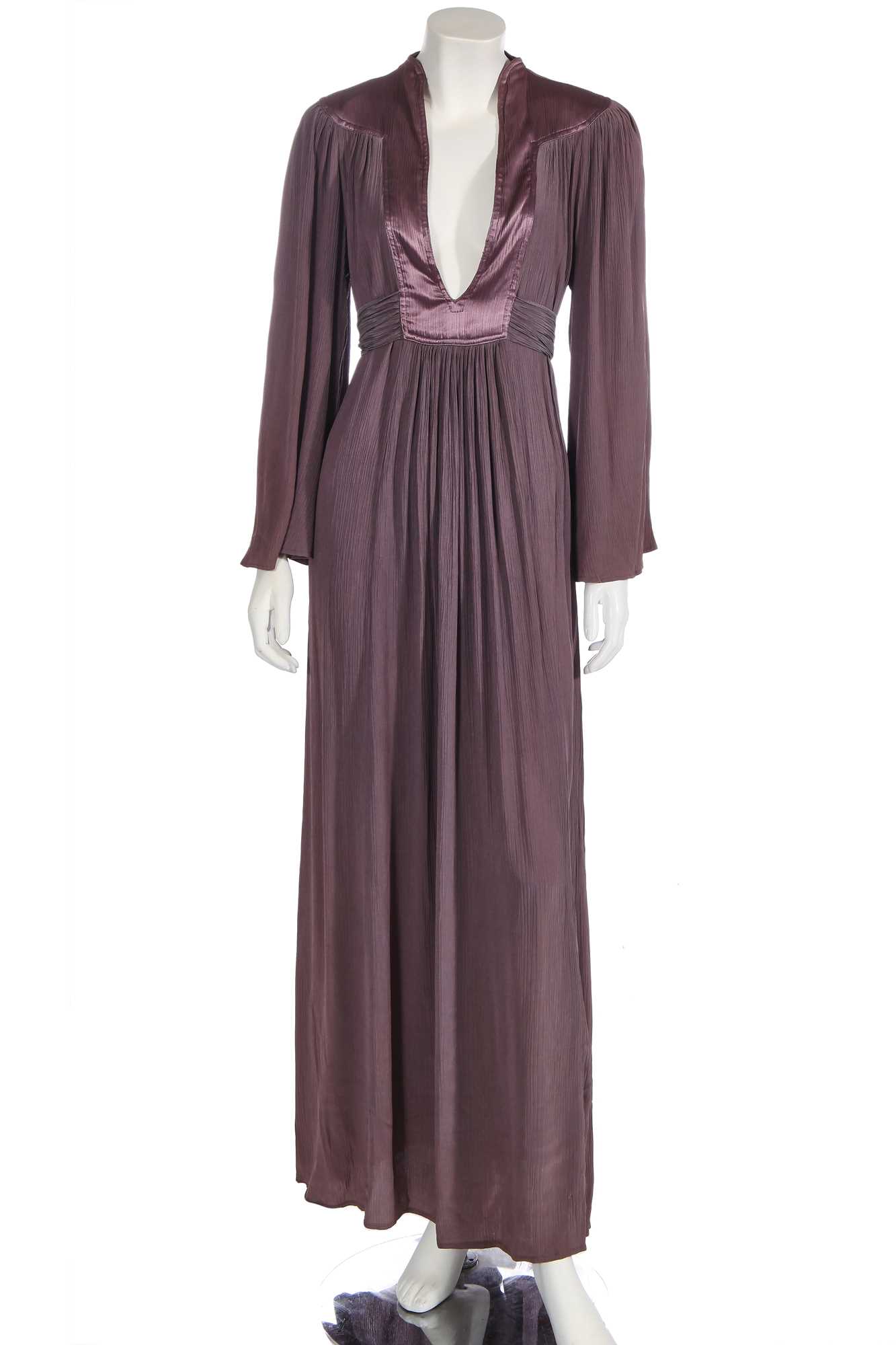 Lot 271 - A grey-mauve Ossie Clark for Radley smock dress, 1970s