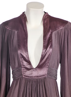 Lot 271 - A grey-mauve Ossie Clark for Radley smock dress, 1970s