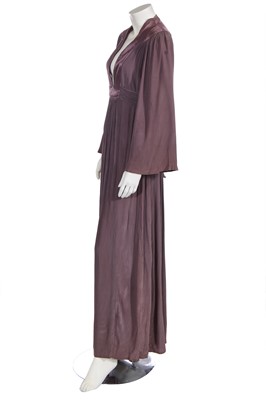 Lot 271 - A grey-mauve Ossie Clark for Radley smock dress, 1970s