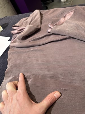 Lot 271 - A grey-mauve Ossie Clark for Radley smock dress, 1970s