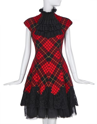 Lot 137 - A fine Alexander McQueen tartan showpiece dress, 'Widows of Culloden' collection, Autumn-Winter, 2006-7