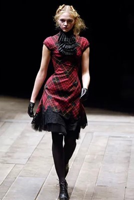 Lot 137 - A fine Alexander McQueen tartan showpiece dress, 'Widows of Culloden' collection, Autumn-Winter, 2006-7