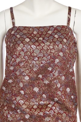 Lot 250 - A Christian Dior two-piece lamé ensemble, circa 1970