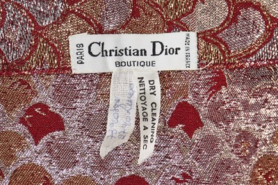 Lot 250 - A Christian Dior two-piece lamé ensemble, circa 1970
