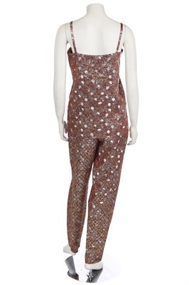 Lot 250 - A Christian Dior two-piece lamé ensemble, circa 1970