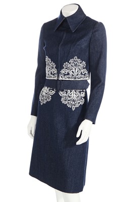 Lot 249 - A Christian Dior London denim ensemble, early 1970s