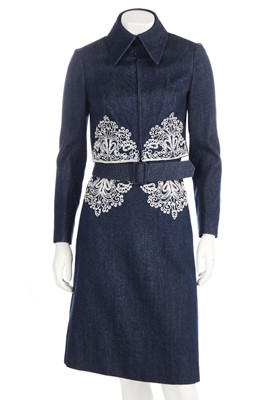 Lot 249 - A Christian Dior London denim ensemble, early 1970s