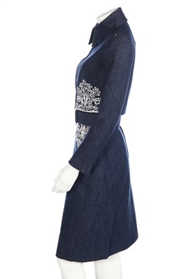 Lot 249 - A Christian Dior London denim ensemble, early 1970s