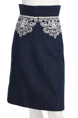 Lot 249 - A Christian Dior London denim ensemble, early 1970s